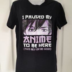 Black And Purple Anime T-shirt