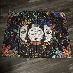 Colorful Sun Moon Tapestry