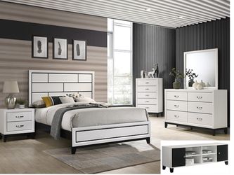 New Queen size 5 piece bedroom set with free delivery