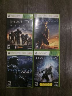 Xbox 360 Halo Video Game Lot.