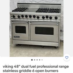 Stainless Steel Viking Gas Stove In Good Working Condition $1599