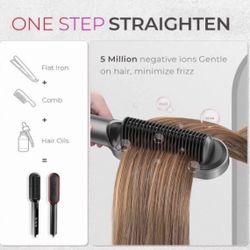 TYMO Ring Plus Ionic Hair Straightener Brush Without Box