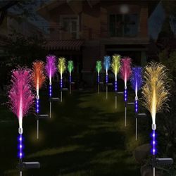 Solar Flowers Lights Outdoor Garden Waterproof 2 Pack, NXKIDR Solar Power Stake Lights, Colorful Solar Lights for Patio Yard Lawn Pathway Holiday Deco