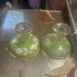 Tiffany Kent Candlestick Holders Vintage Rare