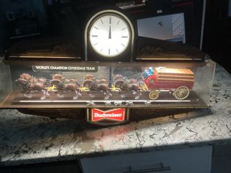 Vintage Budweiser beer Champions Clydesdale Team Lighted advertising Display
