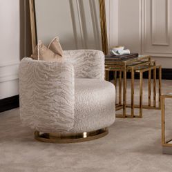 Savannah Breeze Gold/Cashmere Swivel Chair