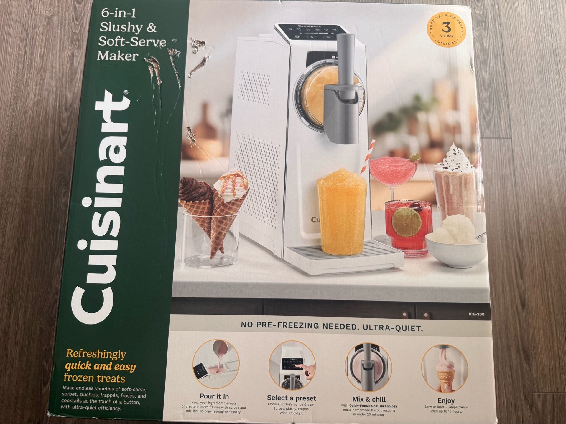 Brand new unopened Cuisinart 6In 1 Slushy& Soft Serve Maker IceCream Maker Machine