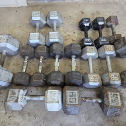 Workout Weights Dumbells Dumb Bells 40lb 20lb 80lb 50lb 10lb 15lb