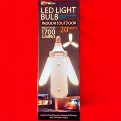 NEW LED light bulb with 3 adjustable panels