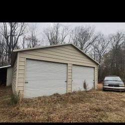 🔥 24x25 Metal Garage/Shop – 2 Roll-Up Doors – $5,500 – Must Go!