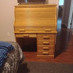 Antique Solid Oak Writing Desk