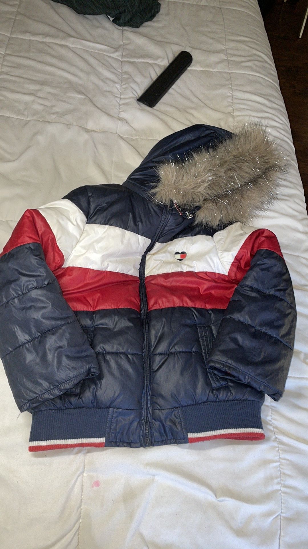 Tommy Hilfiger Little Girls Colorblock Puffer Jacket