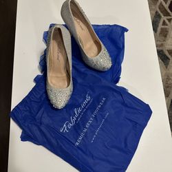 Crystal Rhinestone Clear Pumps 