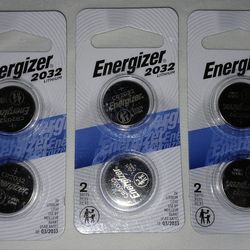 6 Energizer 2032 Lithium Batteries 