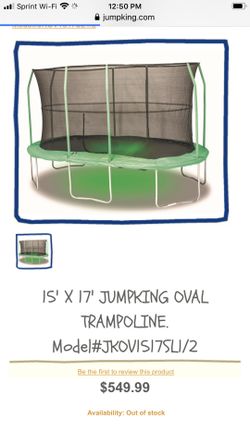NEW Trampoline 15x17 Oval 