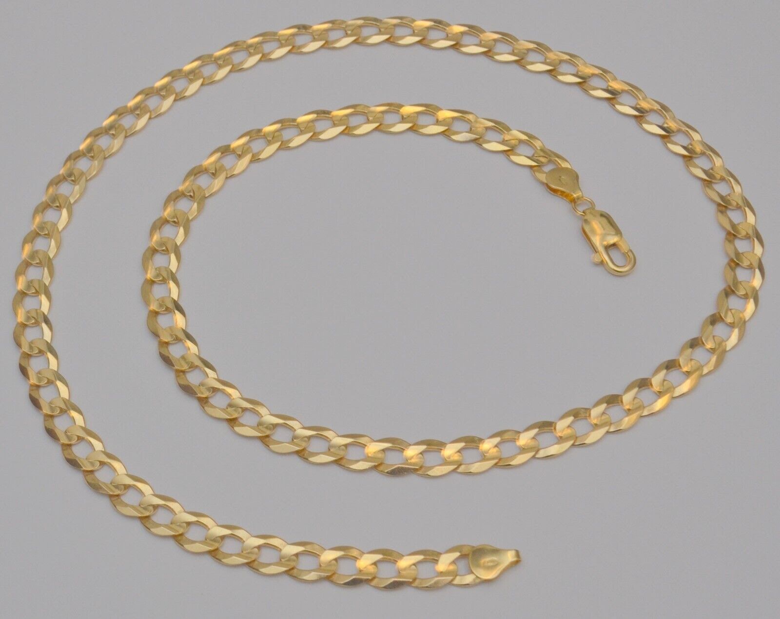 7.7 mm Curb Link Chain 24 inches Necklace 14k Yellow Gold 39.0 Grams