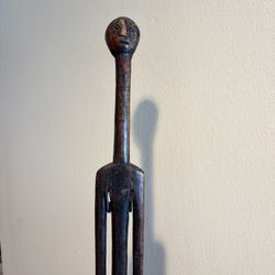 Vintage Hand-Carved African Wooden Spirit Figure – 68” Tall