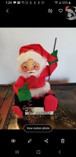 Vintage Annalee mobilitee Santa on a CB