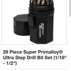Kimball Midwest Step Drill Bit Set 29 Piece 