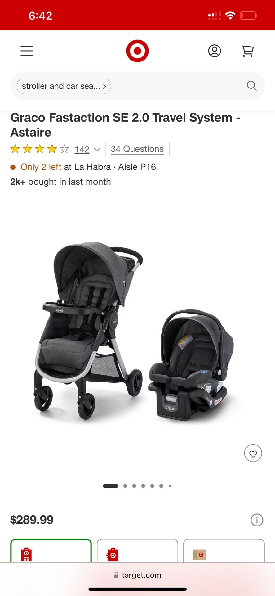 Graco Fastaction SE 2.0 Travel System - Astaire