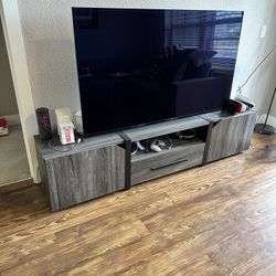 Quaniece TV Stand for TVs up to 88" by Orren Ellis - 3 PIECES FOR EASY TRANSPORTATION 