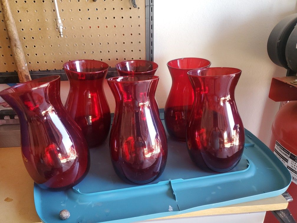 Red Flower Vase