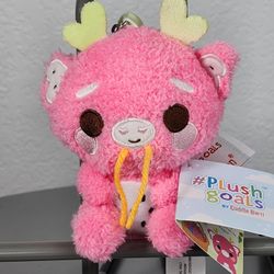 6" Plush Goals Pink Dorian The Dragon Fruit Dragon Keychain 