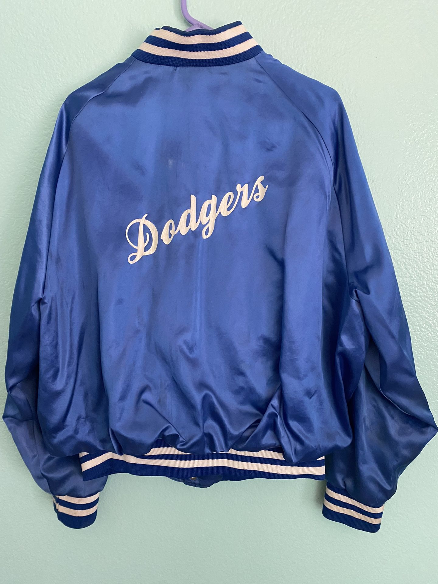 Authentic Vintage 80s DODGERS Satin XL JACKET Aristo Jac Made USA 3