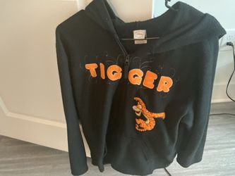 Disney Tigger Black Fleece Zip Hoodie
