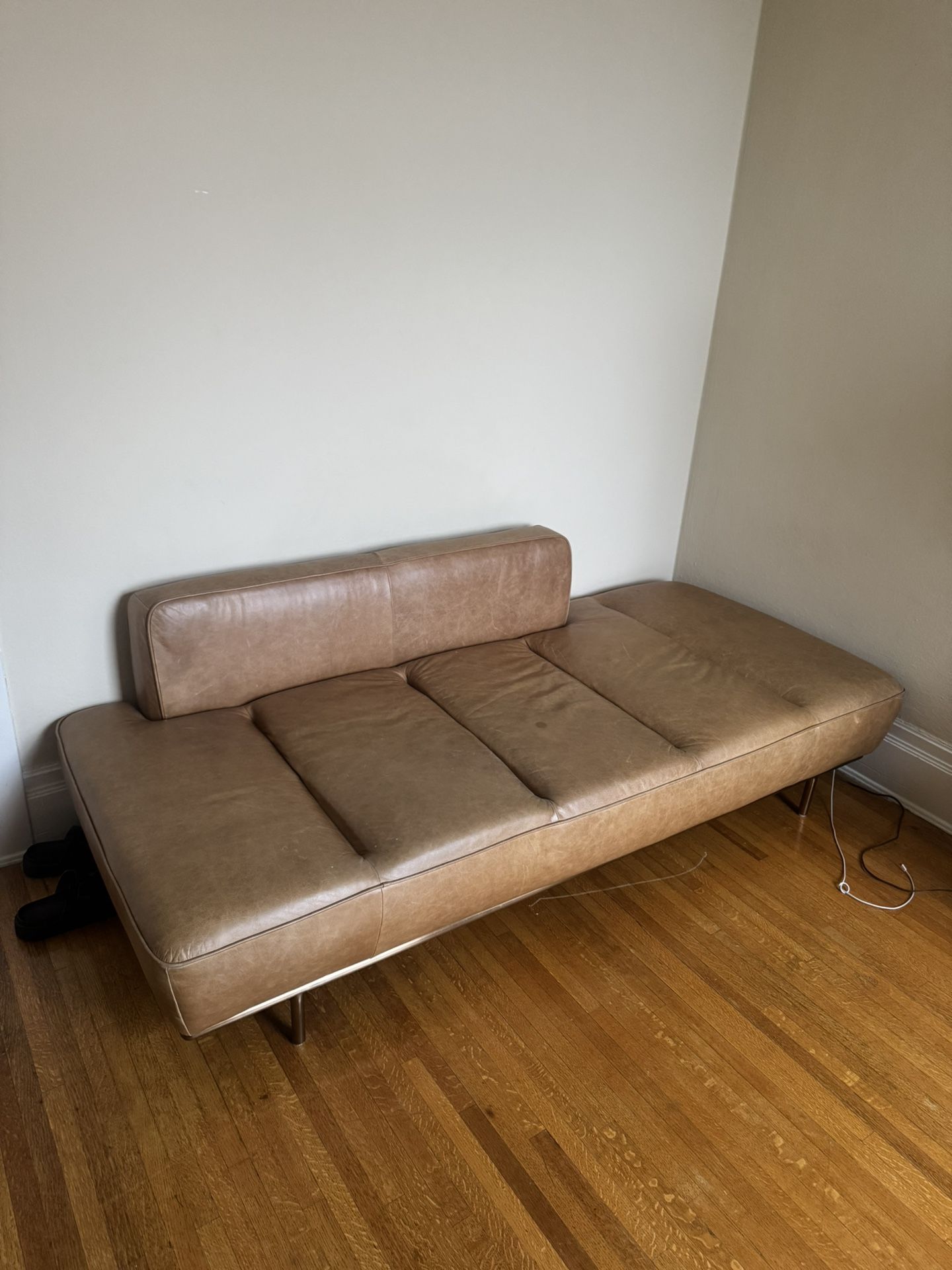 Mid Century Leather Sofa