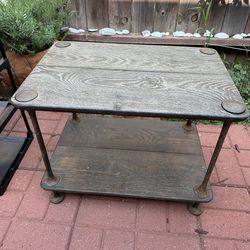 Unique ✨ vintage industrial style side table ✨ Imported custom designer wood
