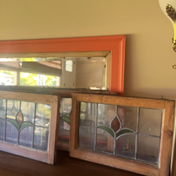 4 Antique Glass Window Panes - 20”x14”