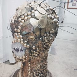Alien head sculpture
