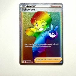 Pokemon TCG Schoolboy 276/264 Fusion Strike Secret Rare  rainbow