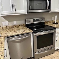 Refrigerator stove dishwasher and microwave