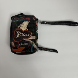 Sakroots Black Peace Graphic Wallet