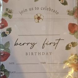 Berry First Birthday Invitations