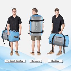 110L Waterproof Duffel Bag, Large Capacity, Adjustable Thickened Straps and Handles, Zip Closure, Air Valve Keeps Equipment Safe, Perfect For Boating 
