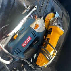 Dewalt Grinder And Ryobi Jigsaw In Excellent Conditions 