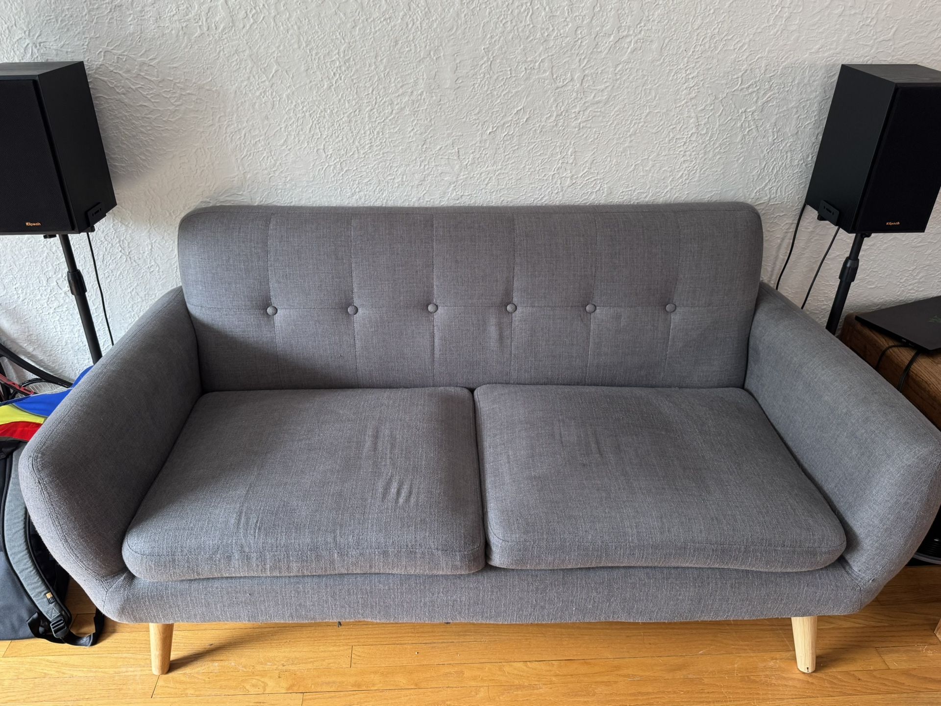 FREE Josephine 67in Dark Grey Loveseat