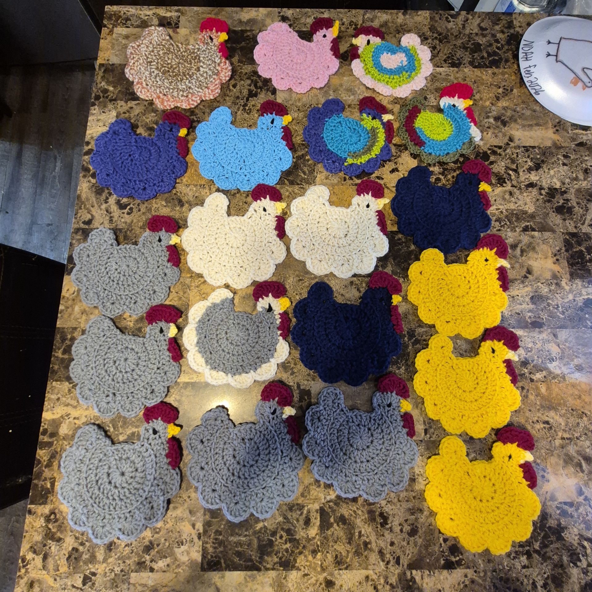 20 Chicken pot holders 5 a piece