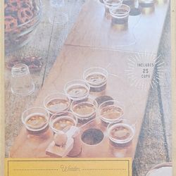 Wooden Tabletop Beer Pong Game