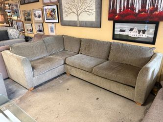 Sage Green Fabric Square Arm Corner Sectional