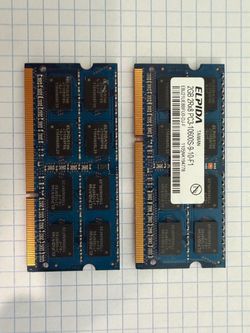Elpida 2x2GB iMac RAM. DDR3L SODIMM