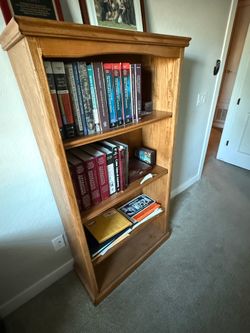 Solid oak book shelf