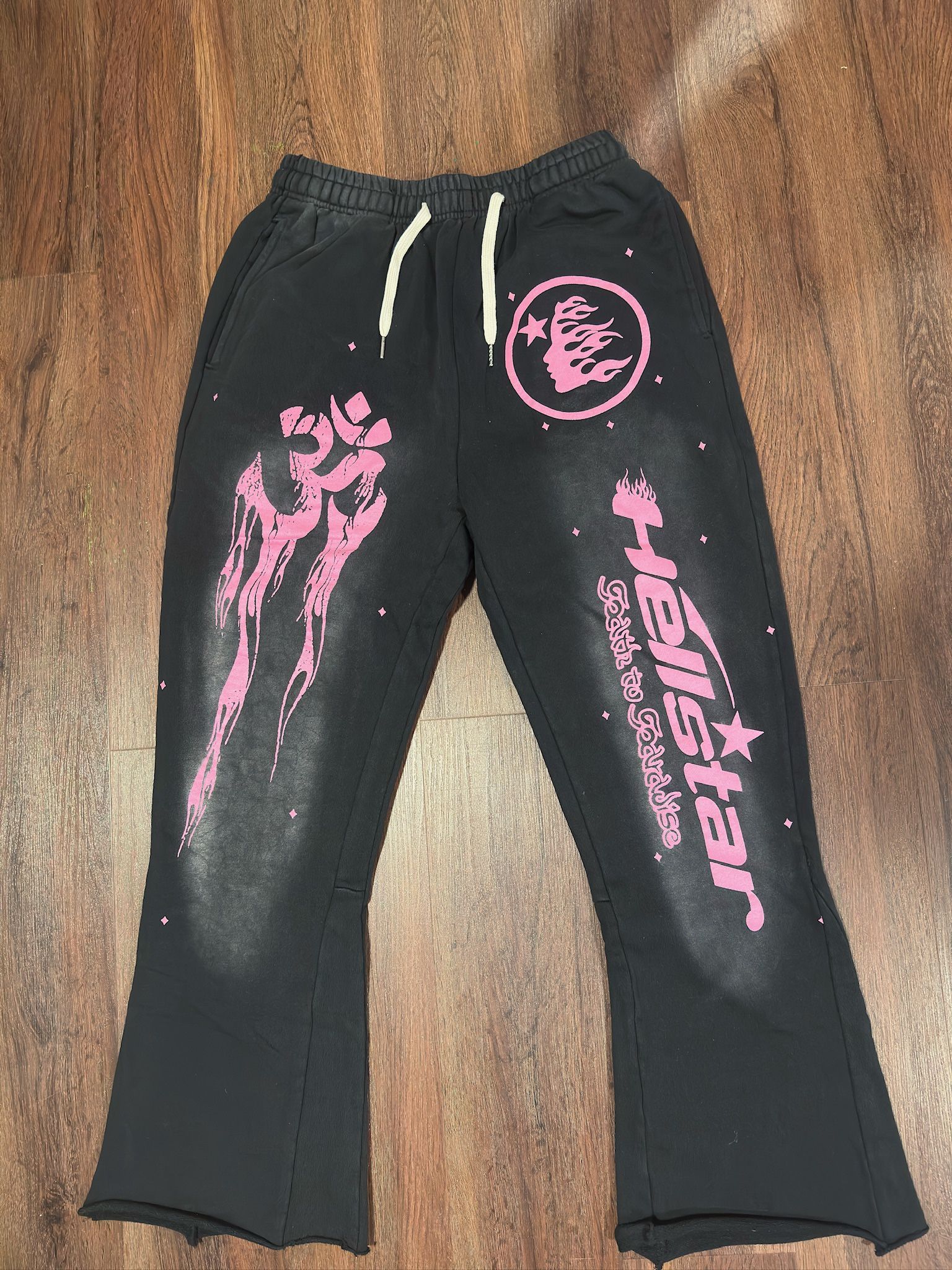 Black and Pink Hellstar Sweatpants