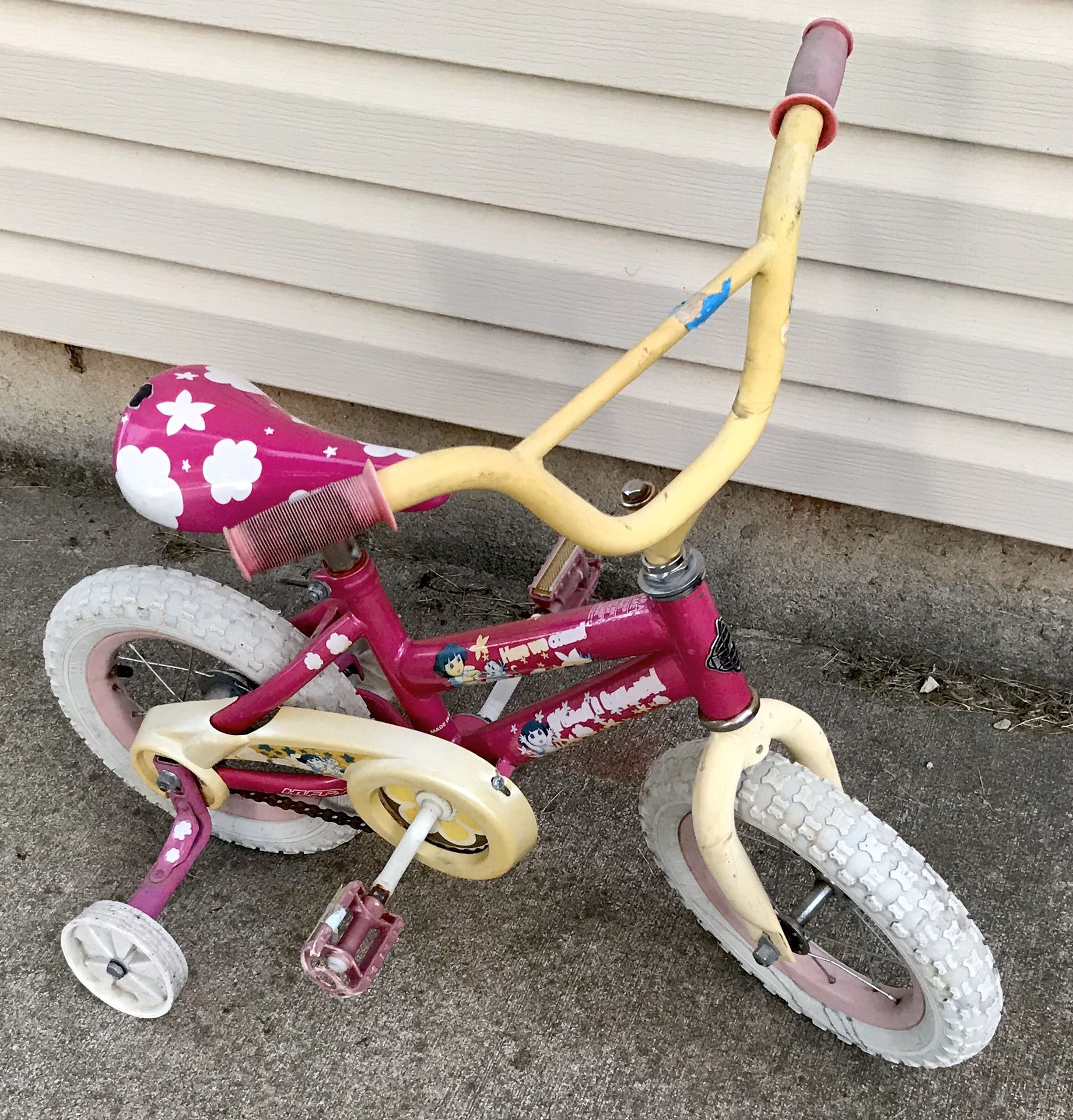 Huffy 12” Dora the Explorer Bike with Training Wheels