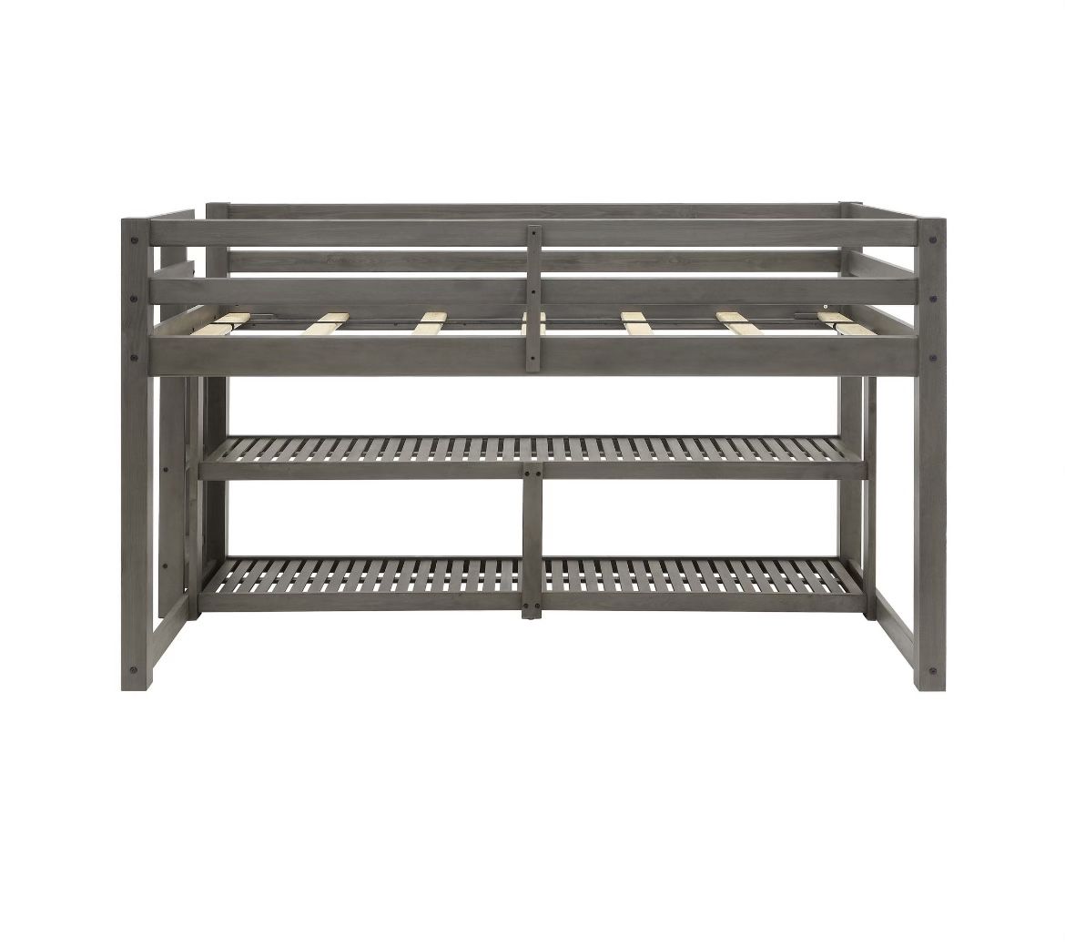 Better Homes and Gardens Greer Twin Loft Storage Bed, Gray