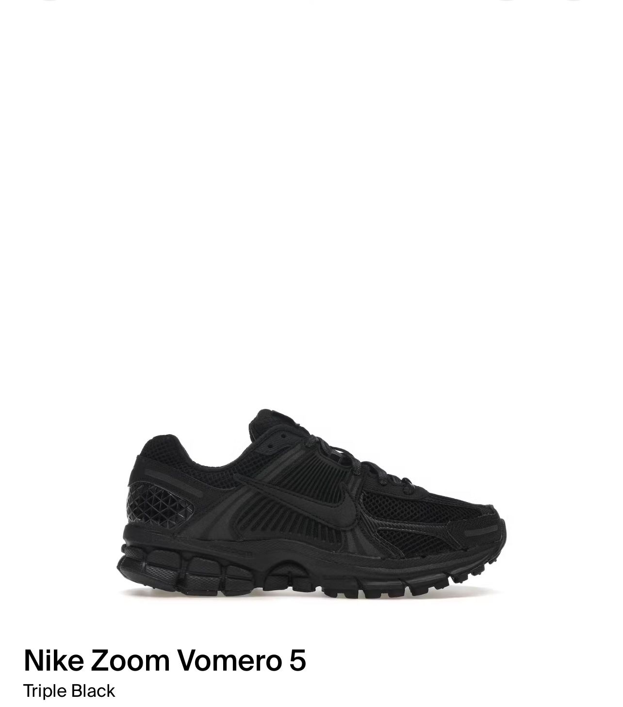 Size 9 - Nike Air Zoom Vomero 5 Triple Black BV1358 003