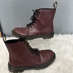 Womens Luana burgundy Dr Marten boots 